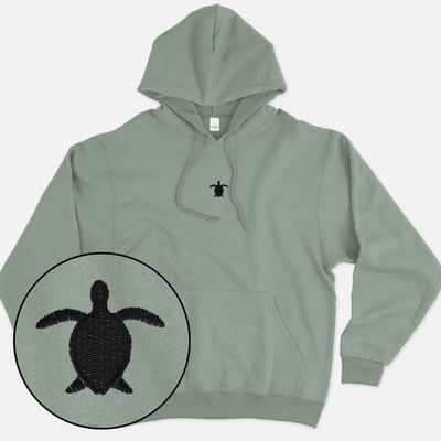 Turtle Embroidered Hoodie (Unisex)