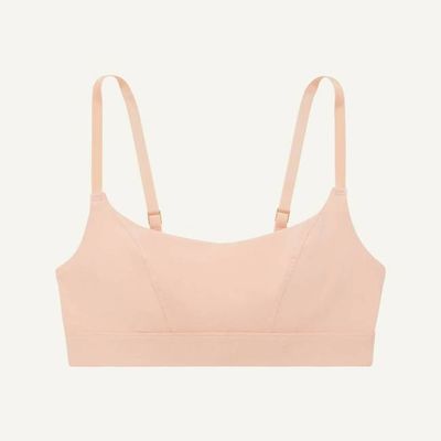 Organic Cotton Tank Bralette in Peach