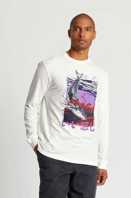 HAKON WHALE - T-Shirt aus Bio-Baumwolle Cremeweiß