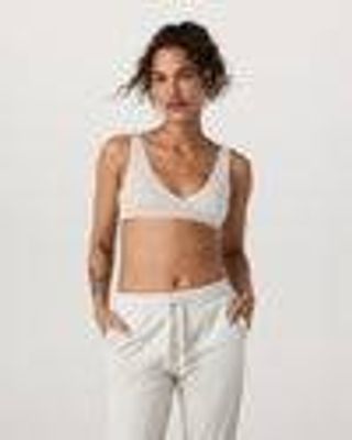 Halo Reversible Bra | Women's Salt Heather Sports Bra | Vuori