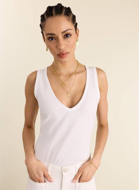 Jada Organic Cotton V-Neck Tank