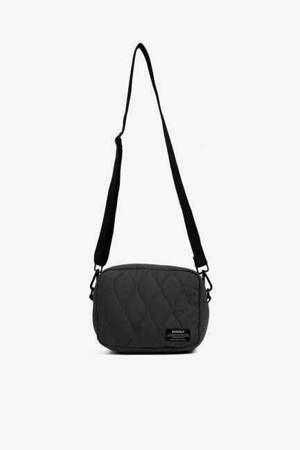 BLACK FLOCK S SHOULDER BAG