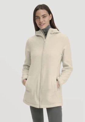 Wool fleece hooded jacket Regular made of organic merino wool and organic cotton