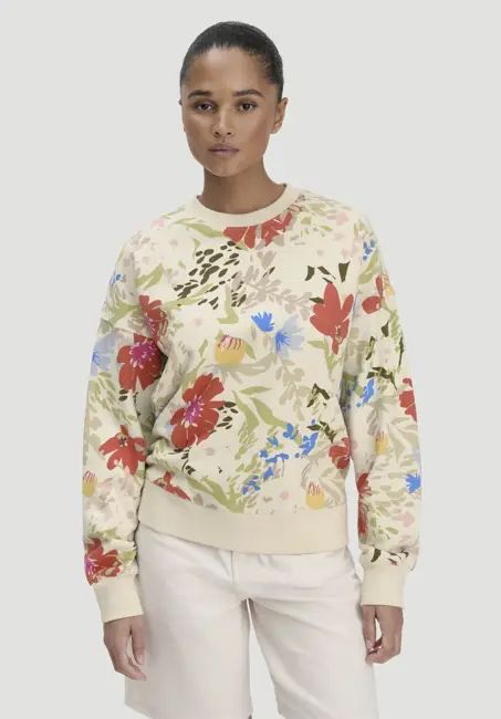 Print sweatshirt oversized made of pure organic cotton
