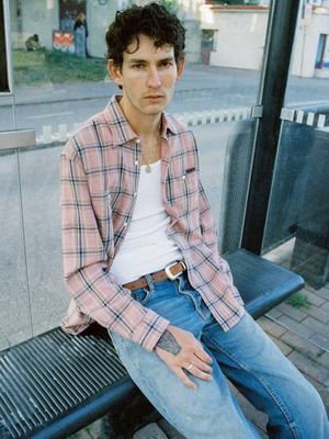 Julian Worker Shirt Checked Pink regular fit | Nudie Jeans