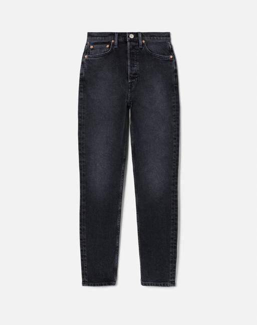 Comfort Stretch High Rise Ankle Crop - Washed Noir