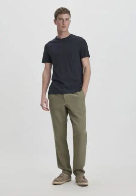 ENEA Regular trousers made of organic cotton with linen