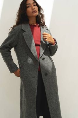 Noah Grey Wool Overcoat