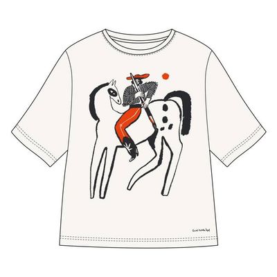 DEDICATED - T-shirt Vadstena Paint My Horse Off-White