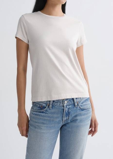 Long Line Adine Tee in Bone