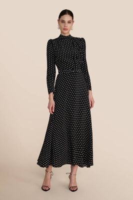 Lila Polka Spot Dress