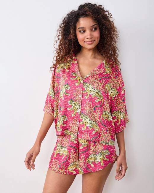 Bagheera - Eco Satin Sweet Dreams Set - Hot Pink