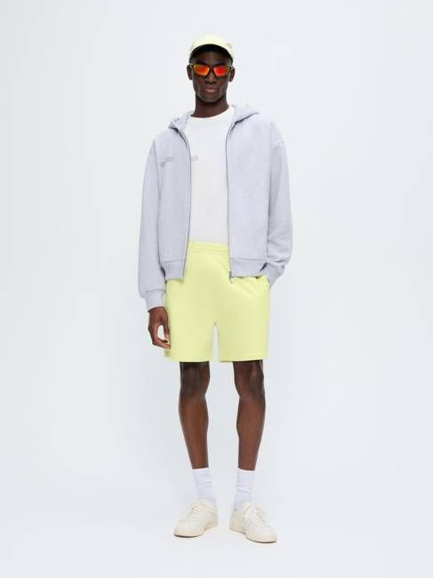 Mens 365 Midweight Mid Length Shorts—Soft Lime