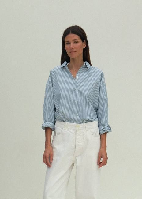 Alberta Shirt - Fog Stripe