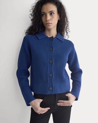 Shrunken Cardigan in Everyday Cotton | Estate Blue