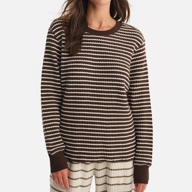 Organic Waffle Crew Top