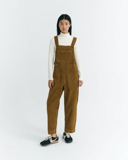 Brown relaxed corduroy Luz jumpsuit