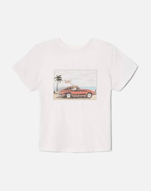 Classic Tee Malibu Car - Vintage White