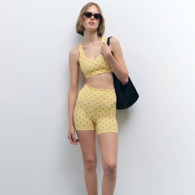 Organic Stretch Printed Biker Short 4"
