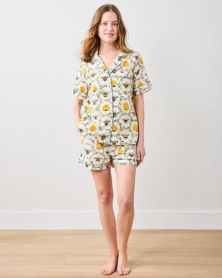 Sweet Bee - Petite Short PJ Set - Cream