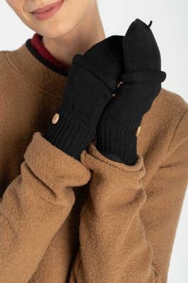 Fingerless Mittens – Merino Wool with Finger Cover