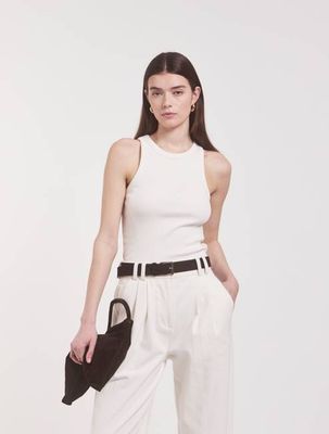 Super Compact Rib Tank in Chalk White