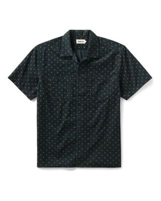 The Conrad Shirt in Navy Pigeon Foulard Pincord