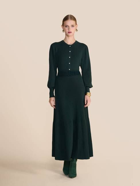 Claudia Knit Dress Evergreen