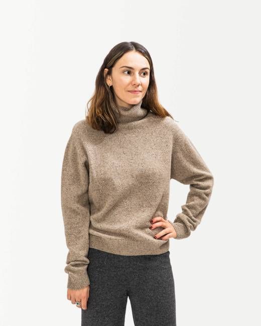 Rollneck Pullover pebble