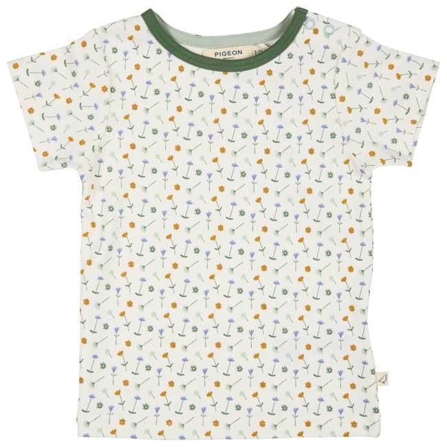 Short Sleeve T-Shirt - Flowers, White