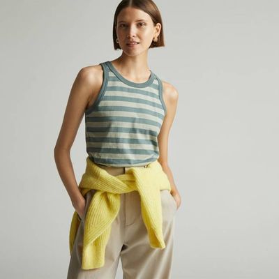The Tank in Essential Cotton | Green Balsam / Seagrass