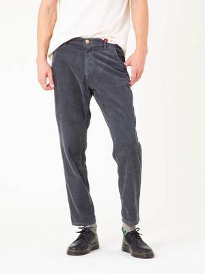 Men's corduroy trousers ELVIS GREY ORGANIC COTTON