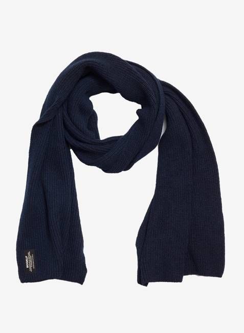 NAVY BLUE WOOL SCARF