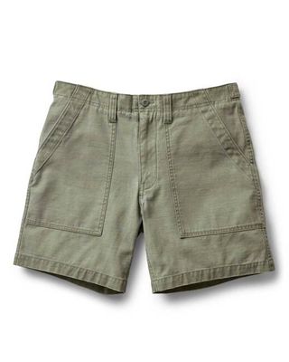 The Surplus Short in Field Olive Reverse Sateen