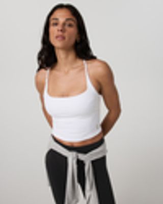 Vuori AllTheFeels™ Strappy Back Tank | Women's White Tank Top