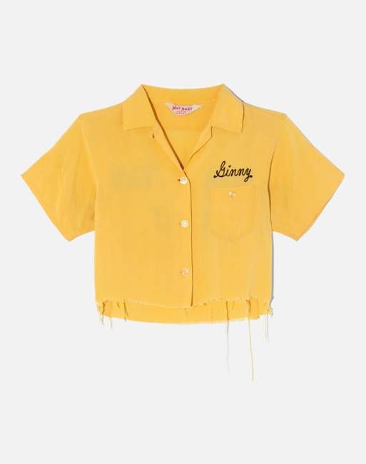Vintage 60s Cropped Bowling Shirt - #1548