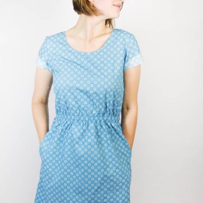 Bio Kleid Somrig Blumen lichtblau - kaufen