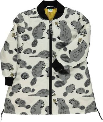 Padded jacket with beavers