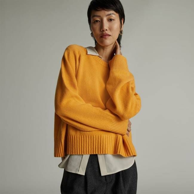 The Cashmere Boxy Crew | Kumquat