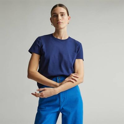 The Box-Cut Tee in Essential Cotton | Ocean Cavern | No Pocket