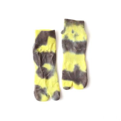NODAL Tabi Sock – Tie Dye Yellow/Charcoal | Made in Japan