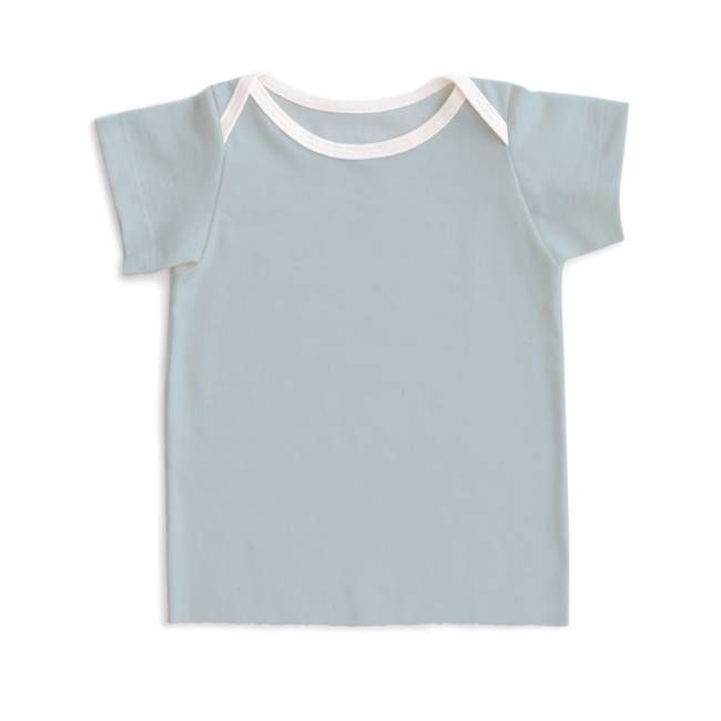 Short-Sleeve Lap Tee - Solid Pale Blue - Pretty Much Perfect