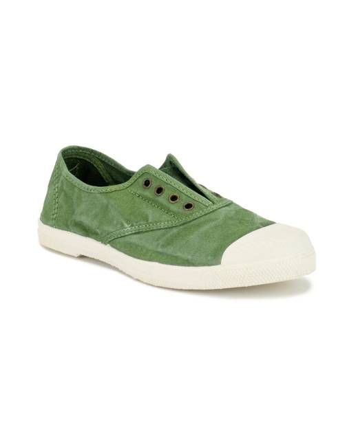 Lola Olive Cotton Plimsolls