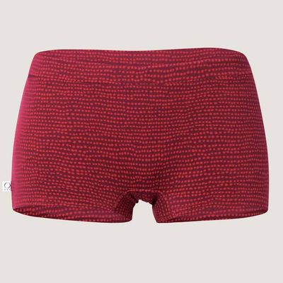 Bio-Baumwolle Damen-Badeshorts Isi Dots rot - kaufen