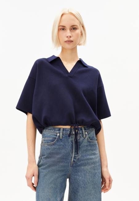KOMPAKTER POLO-STRICKPULLOVER