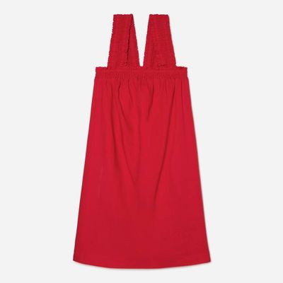 The Smocked Linen Dress | Goji Berry