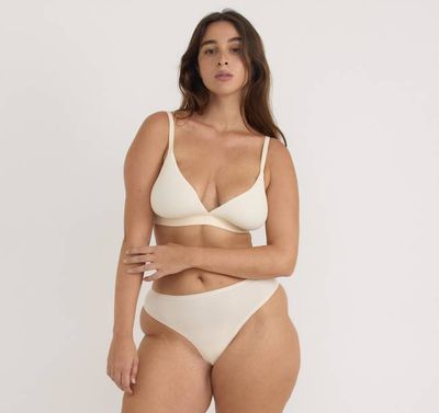 Core-Rib-Bralette mit Dreiecksmuster