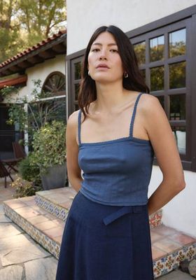 Pointelle Ari Cami Indigo