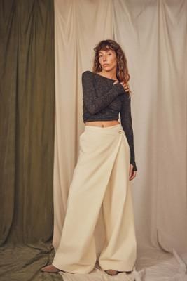 Oat Organic Cotton Wrap Trousers