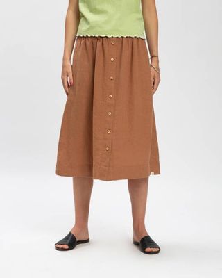Midi Skirt Kaffee